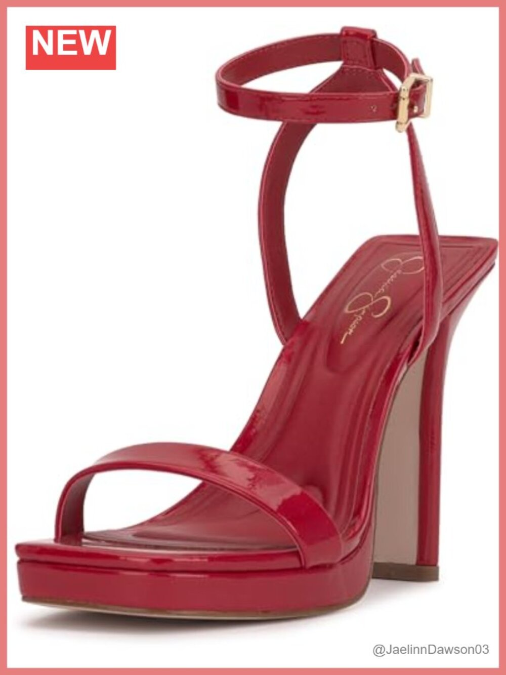 Faux Leather Platform Heeled Sandals Ankle Strap